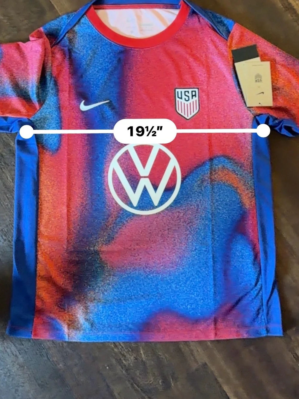 Nike USA Red & Blue Soccer Jersey SLIM FIT